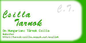 csilla tarnok business card