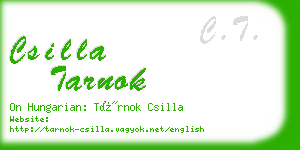 csilla tarnok business card